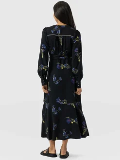 Saint and Sofia Adaline Zip Up Dress - Blue Lily Gardens