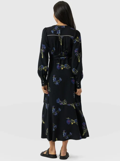 Saint and Sofia Adaline Zip Up Dress - Blue Lily Gardens
