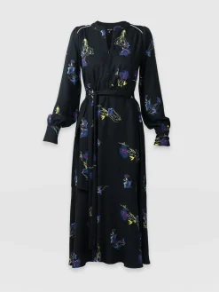 Saint and Sofia Adaline Zip Up Dress - Blue Lily Gardens