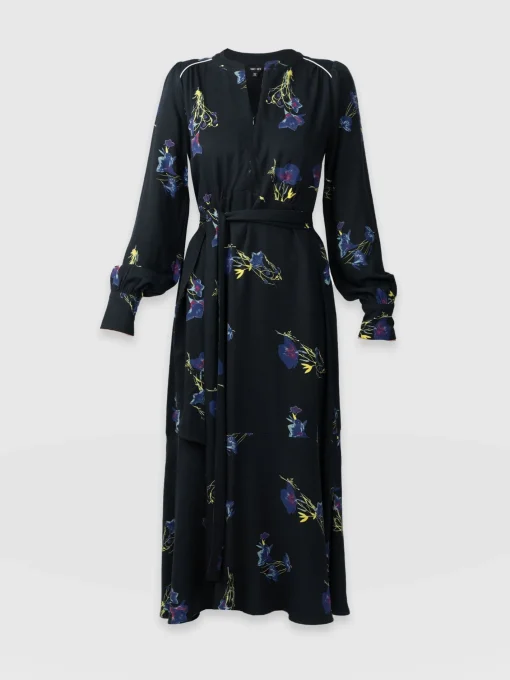 Saint and Sofia Adaline Zip Up Dress - Blue Lily Gardens
