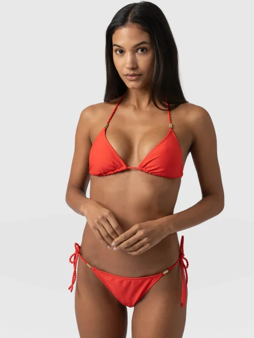 Saint and Sofia Alba Tie Side Bikini Bottom - Red