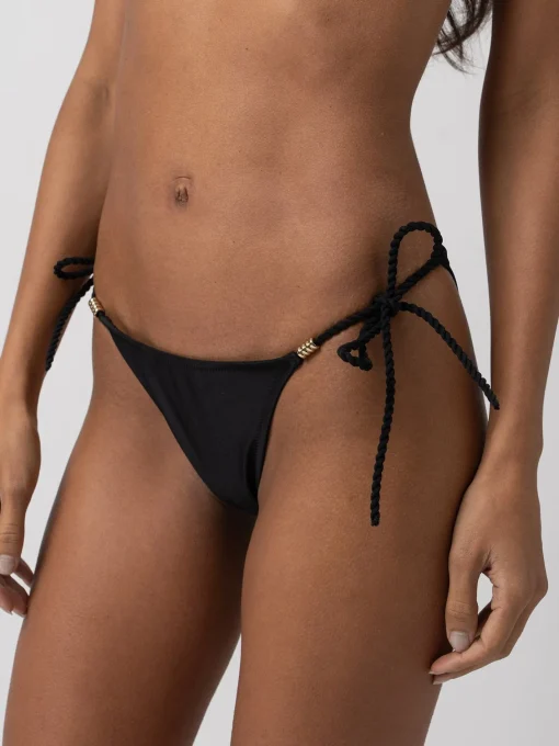 Saint and Sofia Alba Tie Side Bikini Bottom - Black