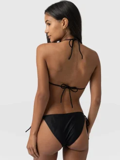 Saint and Sofia Alba Tie Side Bikini Bottom - Black
