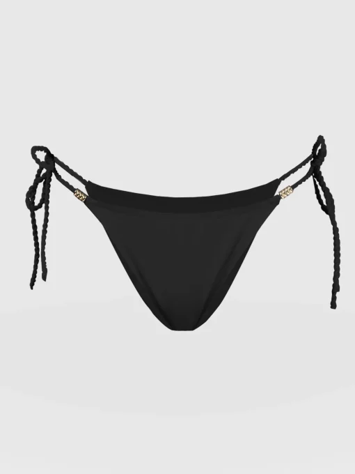 Saint and Sofia Alba Tie Side Bikini Bottom - Black