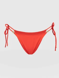 Saint and Sofia Alba Tie Side Bikini Bottom - Red