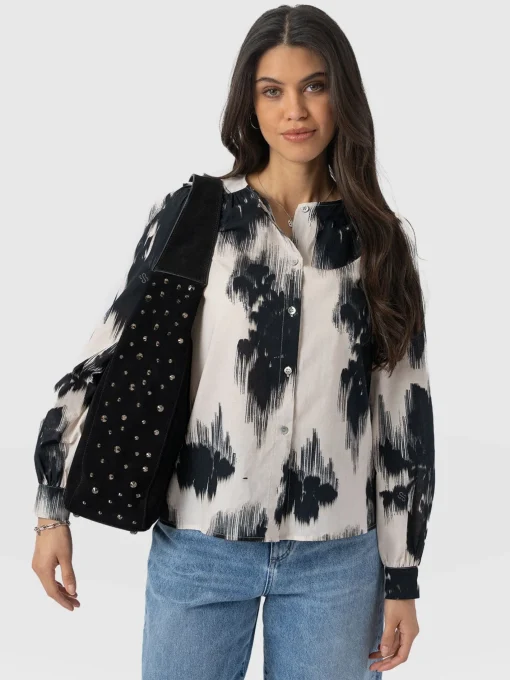 Saint and Sofia Amelie Blouse - White Fade Floral
