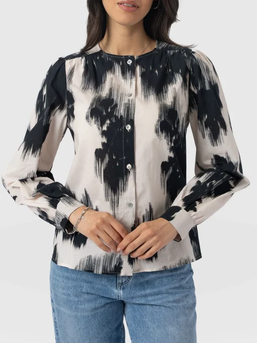 Saint and Sofia Amelie Blouse - White Fade Floral