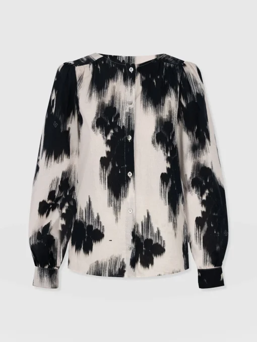 Saint and Sofia Amelie Blouse - White Fade Floral