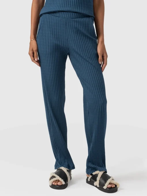 Saint and Sofia Apartment Pant - Teal Rib