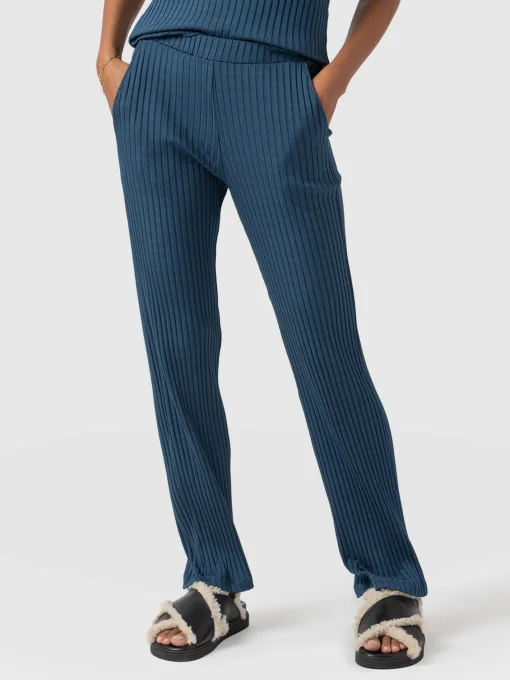 Saint and Sofia Apartment Pant - Teal Rib