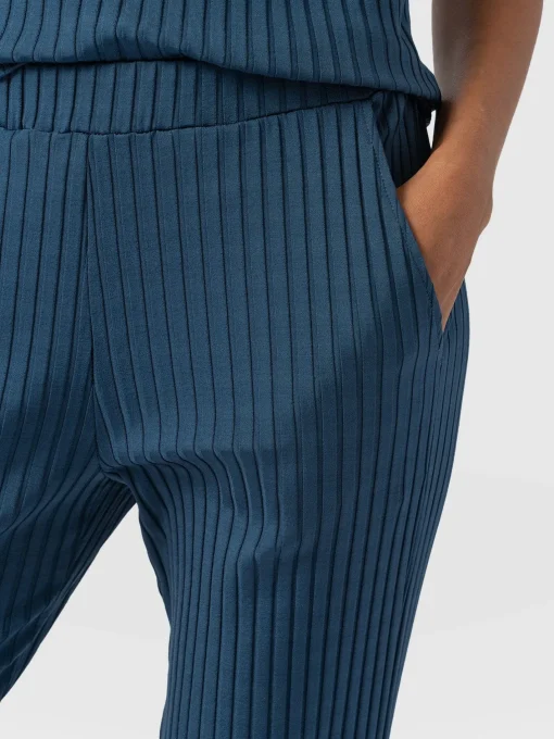 Saint and Sofia Apartment Pant - Teal Rib