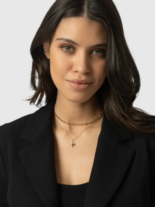 Saint and Sofia Astrid Cropped Blazer - Black