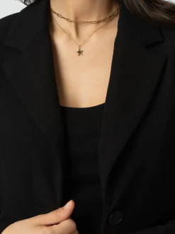 Saint and Sofia Astrid Cropped Blazer - Black