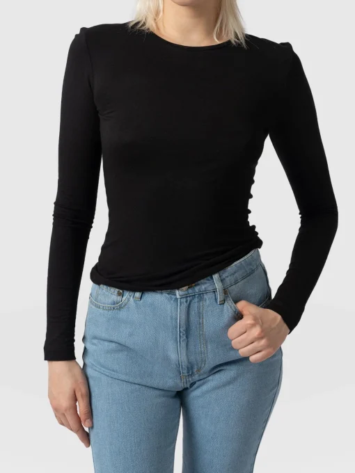 Saint and Sofia Austen Crew Neck Tee - Black