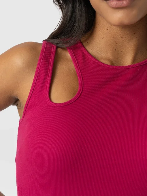 Saint and Sofia Axel Cut Out Vest - Fuchsia Pink