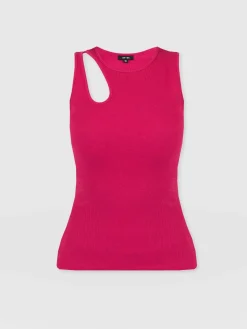 Saint and Sofia Axel Cut Out Vest - Fuchsia Pink