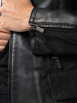 Saint and Sofia Blane Leather Jacket - Black