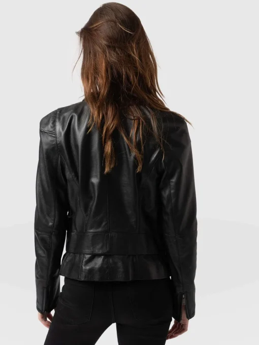 Saint and Sofia Blane Leather Jacket - Black