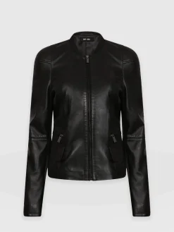 Saint and Sofia Blane Leather Jacket - Black