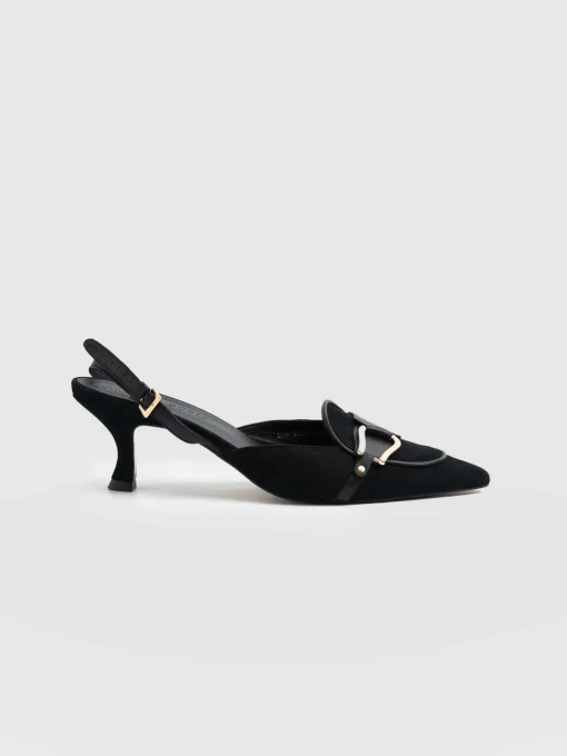 Saint and Sofia Bridget Sling Back Heels - Black