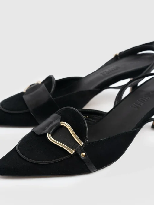 Saint and Sofia Bridget Sling Back Heels - Black