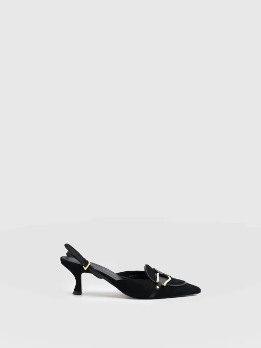Saint and Sofia Bridget Sling Back Heels - Black