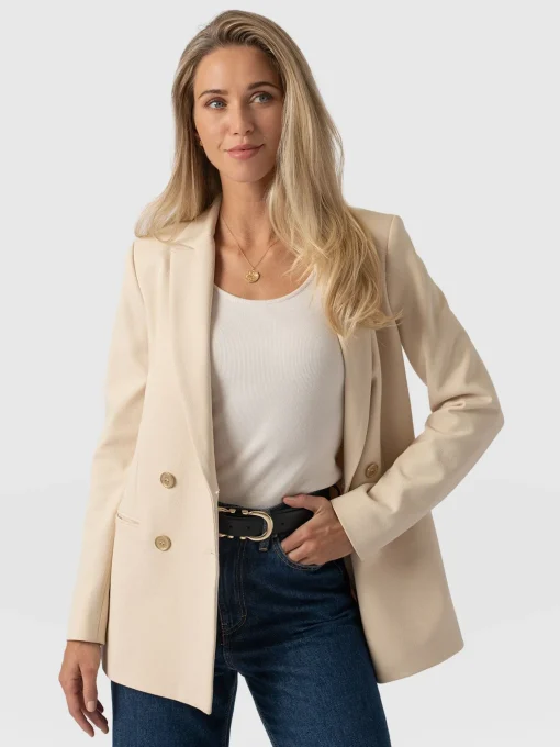 Saint and Sofia Cambridge Blazer Crepe - Beige