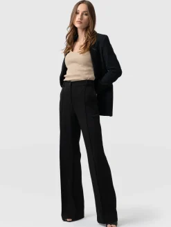 Saint and Sofia Cambridge Tailored Wide Leg Pant - Black