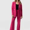 Saint and Sofia Cambridge Tailored Wide Leg Pant - Hot Pink