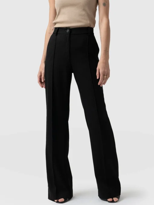 Saint and Sofia Cambridge Tailored Wide Leg Pant - Black