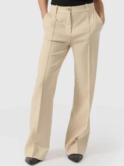 Saint and Sofia Cambridge Tailored Wide Leg Pant - Beige