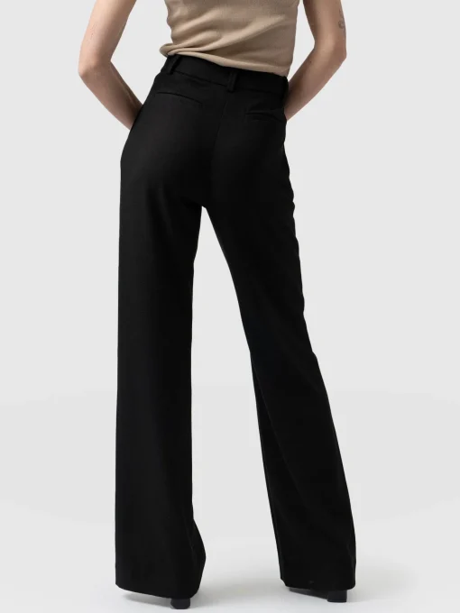 Saint and Sofia Cambridge Tailored Wide Leg Pant - Black