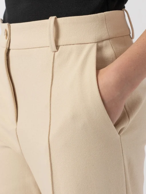Saint and Sofia Cambridge Tailored Wide Leg Pant - Beige