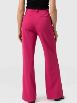 Saint and Sofia Cambridge Tailored Wide Leg Pant - Hot Pink