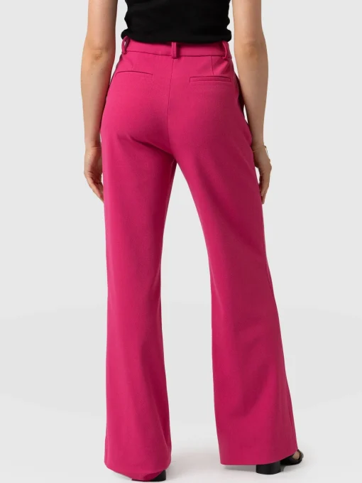 Saint and Sofia Cambridge Tailored Wide Leg Pant - Hot Pink