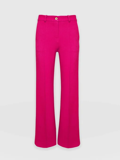 Saint and Sofia Cambridge Tailored Wide Leg Pant - Hot Pink