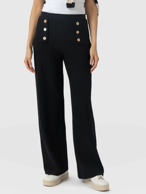 Saint and Sofia Chelsea Pant - Black Textured