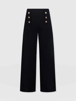 Saint and Sofia Chelsea Pant - Black Textured