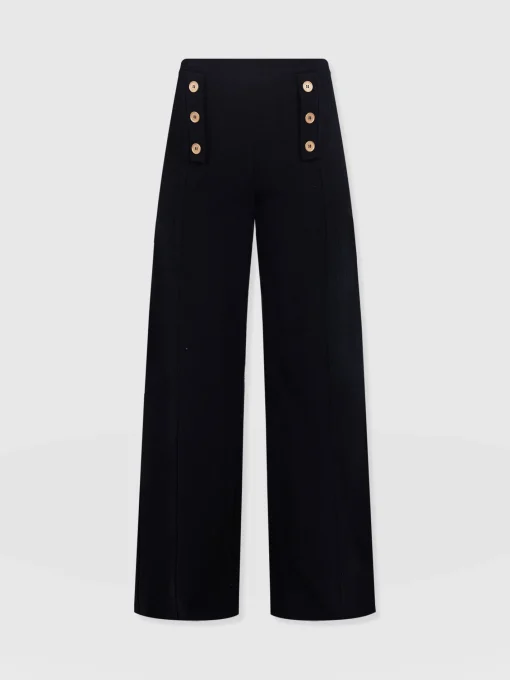 Saint and Sofia Chelsea Pant - Black Textured