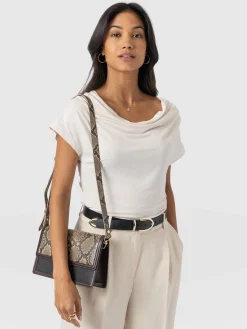 Saint and Sofia Cowl Neck Tee - Cream