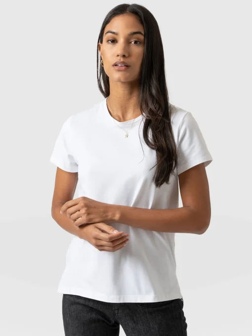 Saint and Sofia Easy Cotton Tee - White