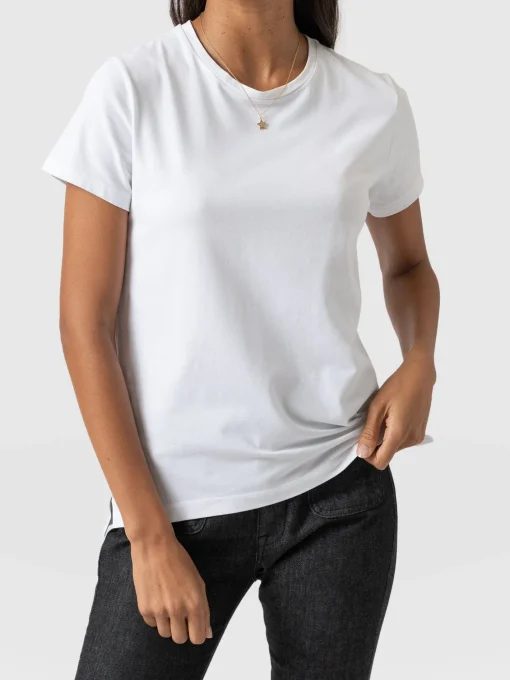 Saint and Sofia Easy Cotton Tee - White