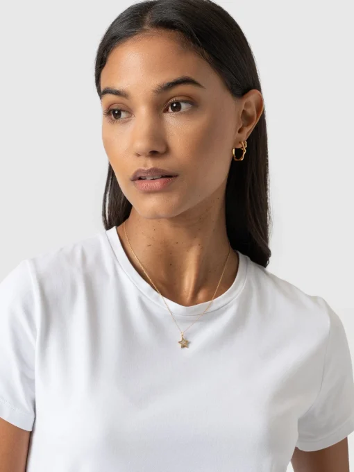 Saint and Sofia Easy Cotton Tee - White