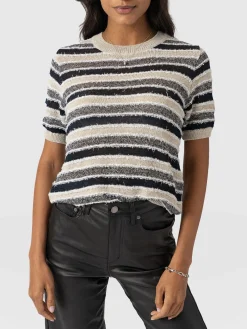 Saint and Sofia Fearne Knit Tee - Blue Stripe