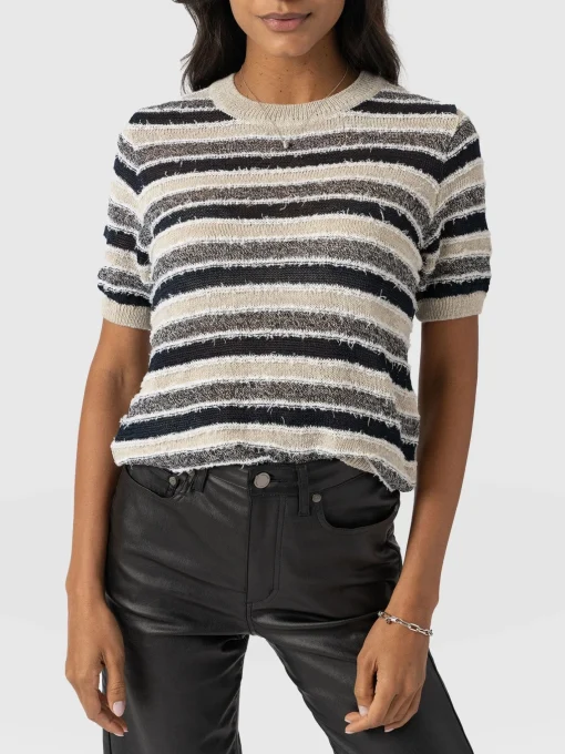 Saint and Sofia Fearne Knit Tee - Blue Stripe