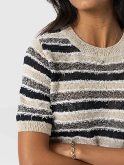 Saint and Sofia Fearne Knit Tee - Blue Stripe