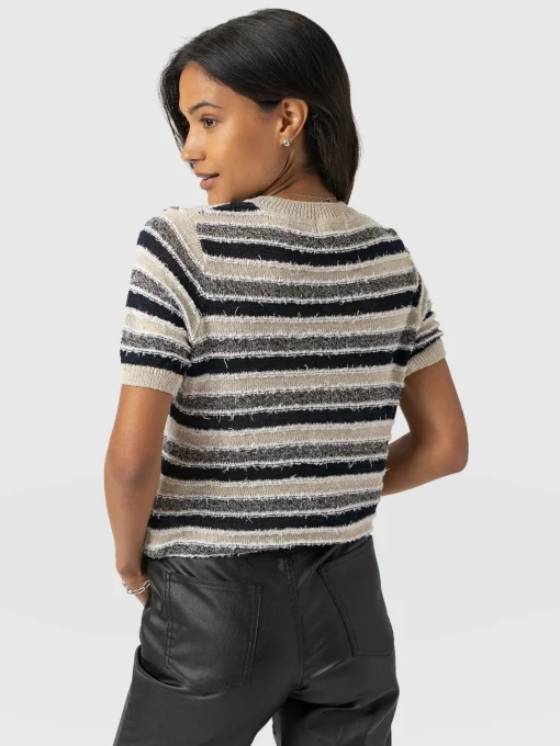 Saint and Sofia Fearne Knit Tee - Blue Stripe