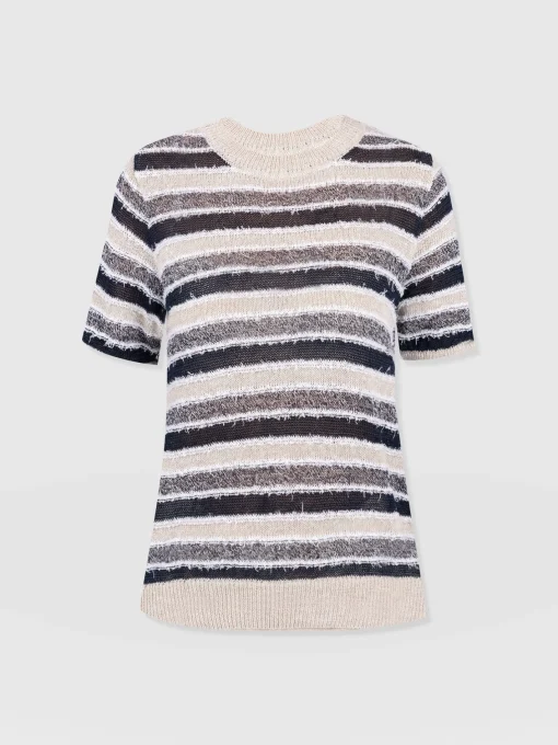 Saint and Sofia Fearne Knit Tee - Blue Stripe