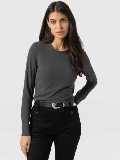 Saint and Sofia Glen Crew Neck Tee - Charcoal