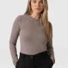 Saint and Sofia Glen Crew Neck Tee - Coco